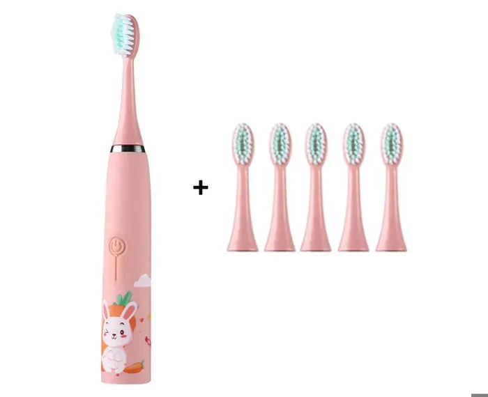 Brosse à dents électrique rechargeable pour enfants 4 modes avec mémoire nettoyage facile et amusant brosse à dents rechargea