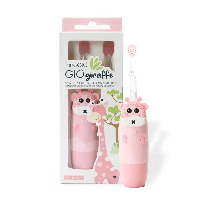 Brosse à Dents Électrique Sonique - InnoGIO - GIO-450PINK - Minuterie - Lumières LED - Rose