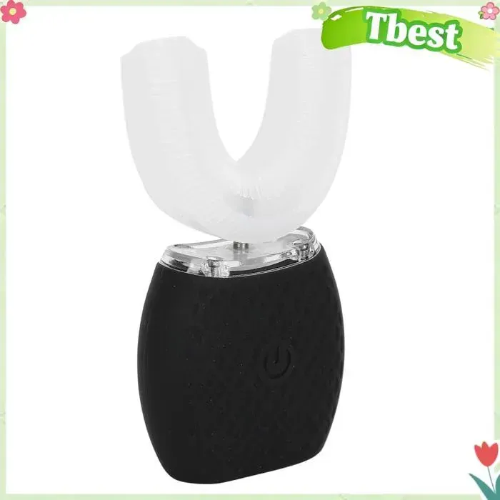 Brosse à dents électrique - TBEST - Brosse en U - Nettoyage 360° - Poils silicone - Rechargeable