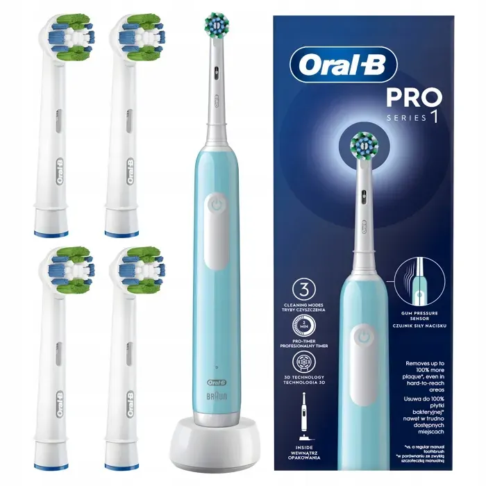 Brosse à dents Oral-B Pro Series 1 1000 blanche avec 5 têtes Oral-B