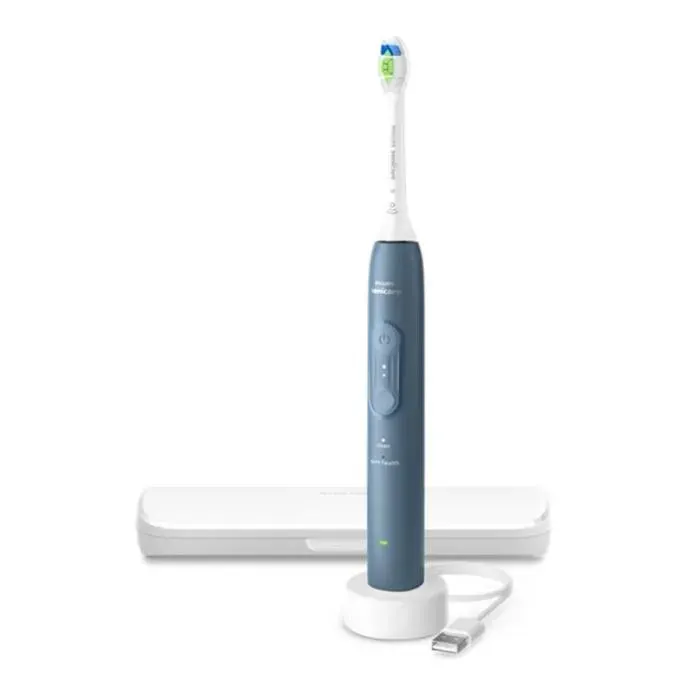 Brosse à dents rechargeable - PHILIPS - Sonicare 4100 - Bleu - Rechargeable - Soin gencives