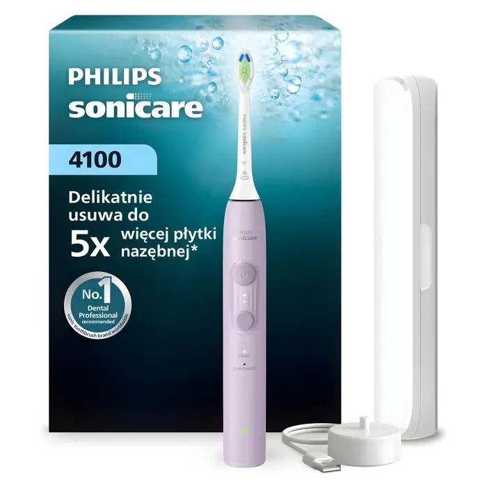 Brosse a dents sonique Philips Sonicare 4100 HX4043 49 lila - Etui - 2 modes