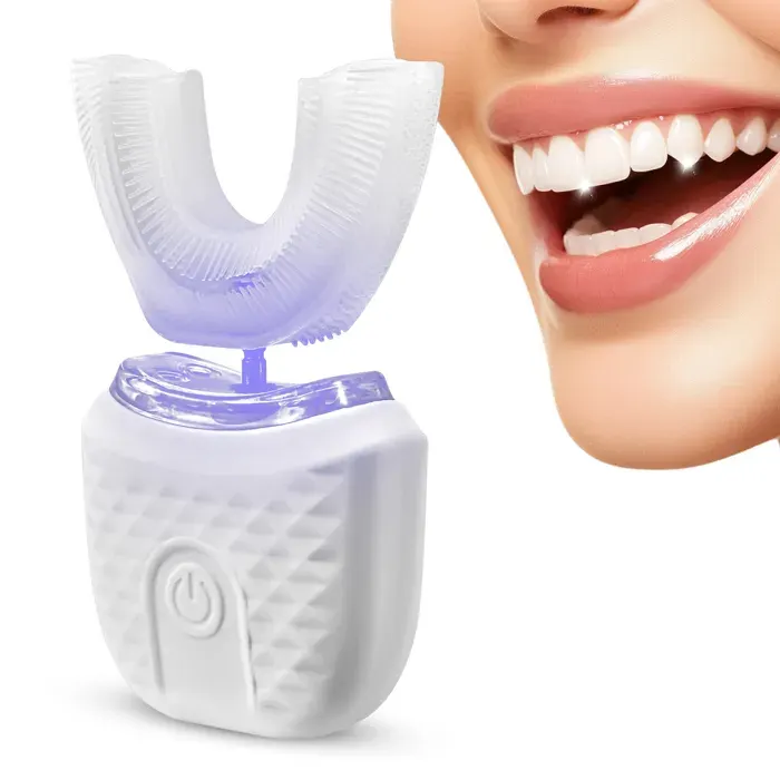 Brosse À Dents SoniqueEn Forme U3 Niveaux DIntensité Minuterie 45 SÉtanche Ipx7Brosse À Dents Électrique À Ultrasons
