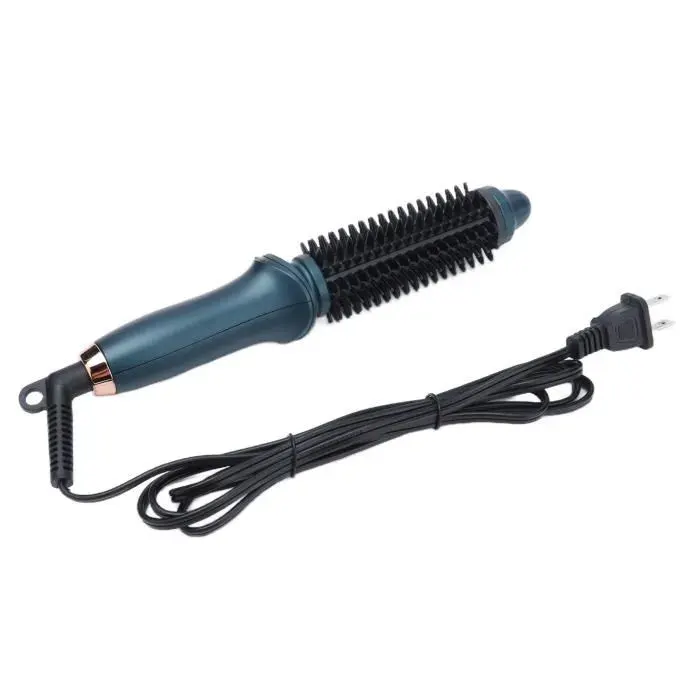 Brosse à friser 2 en 1 Cheveux raides et bouclés Brosse à cheveux électrique thermostatique portable electromenager multifonction