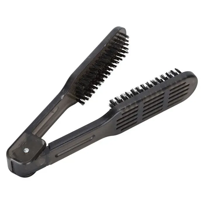 Brosse à lisser cheveux antistatique double extrémité lisse et coiffe. Cuneary