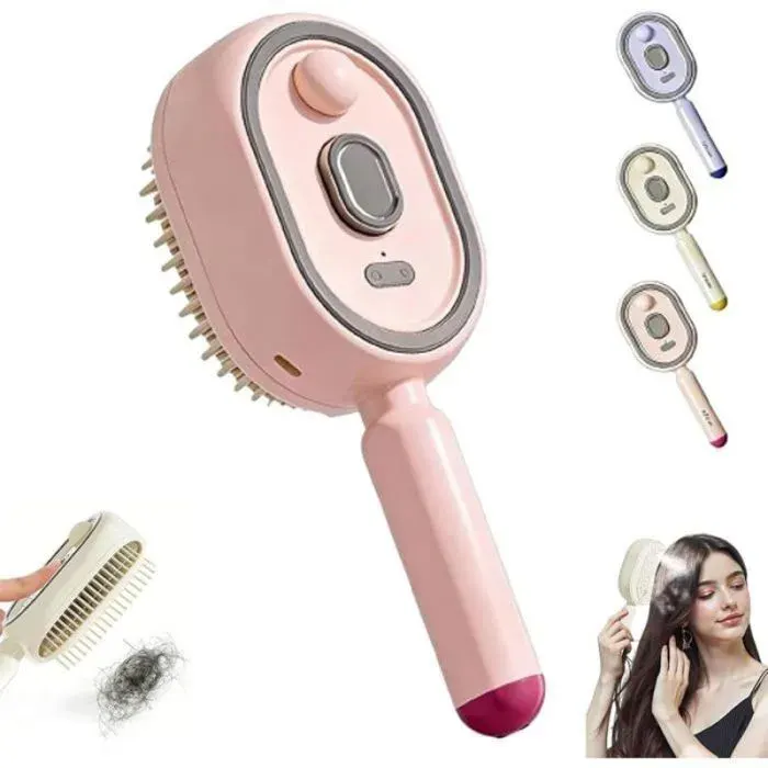 Brosse à Vapeur Électrique pour cheveuxBrosse à vapeur démêlante pour cheveux courtsRéduit les frisottisAntist BROSSE SOUFFLANTE