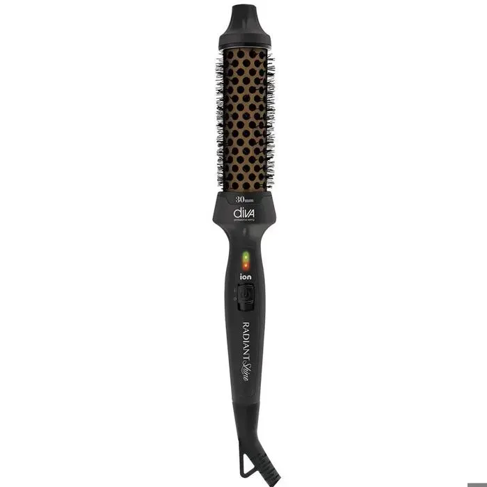 Brosse Chauffante - DIVA PRO - Ceramic 30mm - Céramique - Technologie ionique - 2 Réglages