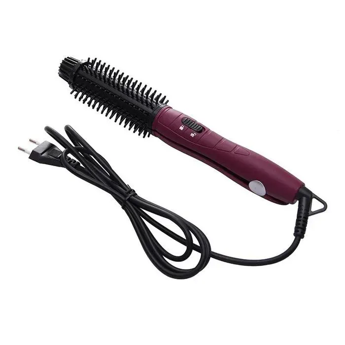 Brosse chauffante pour cheveux avec embout froid cylindre en céramique pour le coiffage fer à friser noir 19 mm
