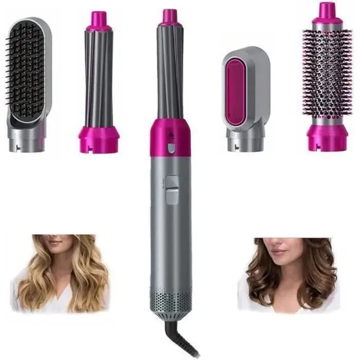 Brosse Chauffante Soufflante Rotative Boucleur Cheveux Mise niveau 5 en 1 Brosse Coiffante Amovible Sche Cheveuxp BROSSE SOUFFLANTE