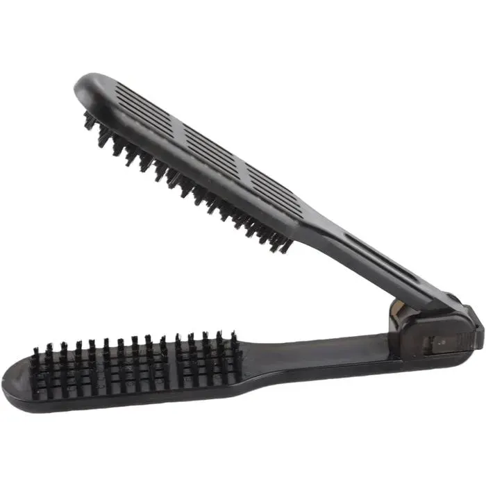 Brosse Cheveux Lissante Double Face Peigne Démêlant Antistatique Résistant Chaleur Coiffure