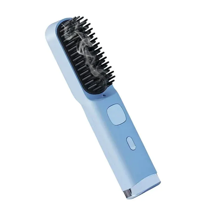 Brosse Cheveux Lissante LED 4 Températures - Peigne Électrique Rechargeable pour Maison Voyage Coiffage VoltPulse