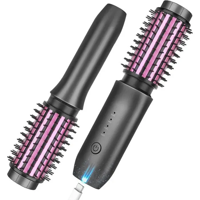 Brosse De Fer À Friser Sans FilNouvelle Mini Brosse De Fer À Friser De Voyage Portable Pour FemmesBrosse De Fer À Friser À Ions R