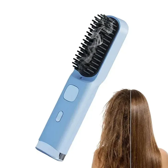 Brosse Lissante Chauffante USB Rapide - Peigne Électrique Écran LED pour Étudiante Femme Salon VoltPulse