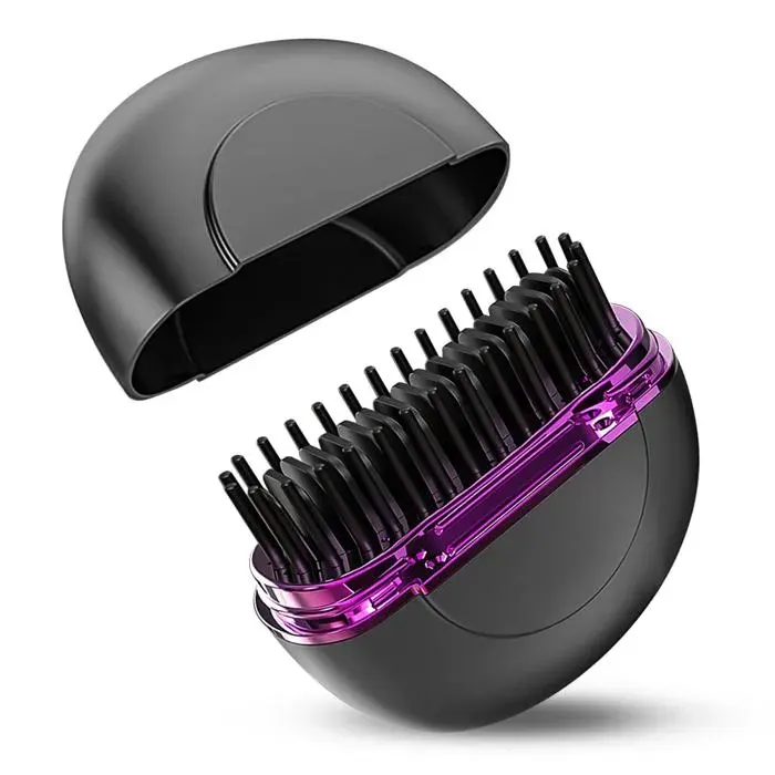 Brosse Lissante Cheveux Mini Lisseur 3 Températures Portable
