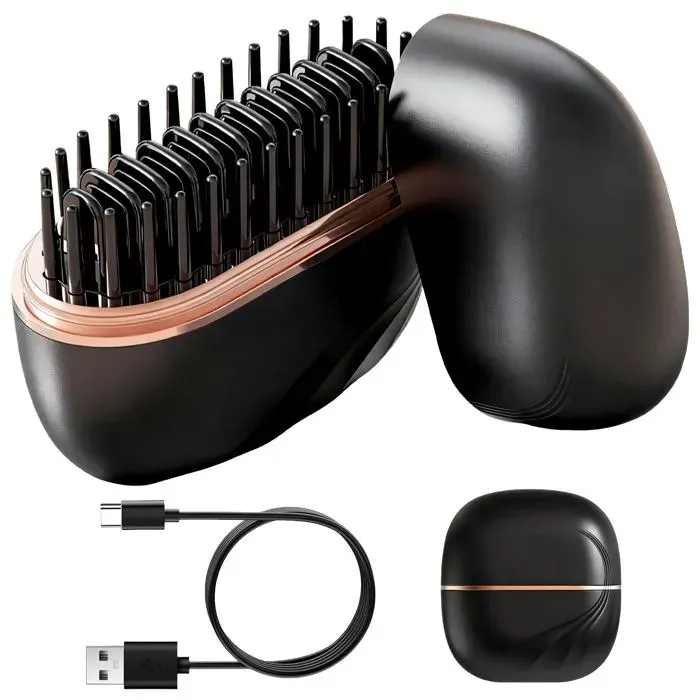 Brosse Lissante Portable - 1pc 3 Températures 30s - Mini Lisseur Cheveux Barbe Lumiryn