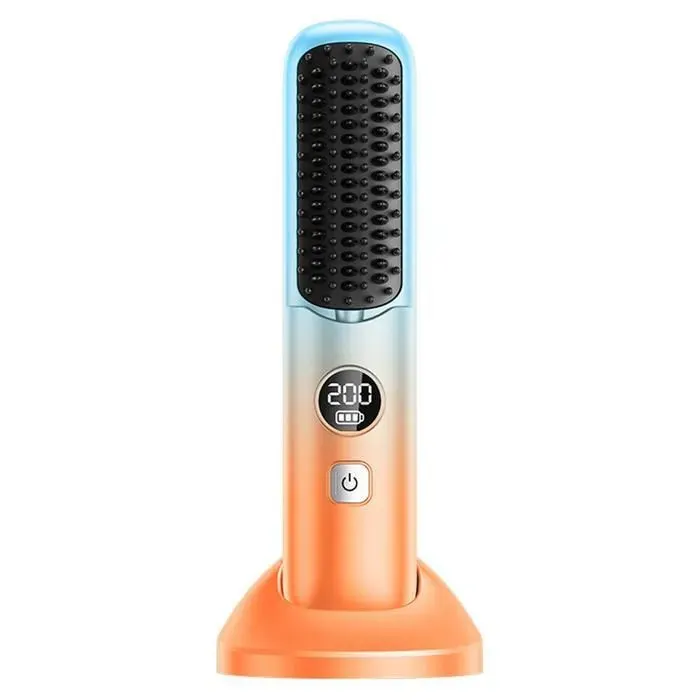 Brosse lissante pour cheveux 2000mah 5 réglages de température - TepidBee - base de chargement magnétique le lisseur lisse LISSEUR