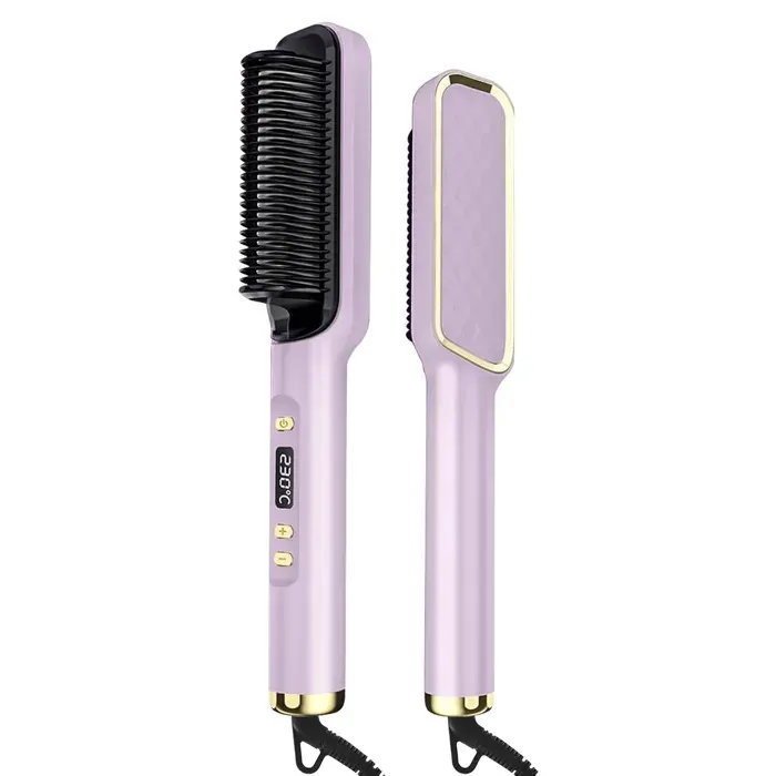 Brosse lissante pour cheveux 220v 15 vitesses de réglage température affichage de température - TepidBee - lcd ions négatifs bross