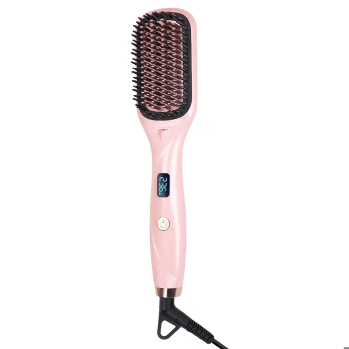 Brosse lissante pour cheveux 220v lcd affichage 6 niveaux de réglage utilisation - TepidBee - humide et sèche peigne à lisser fers