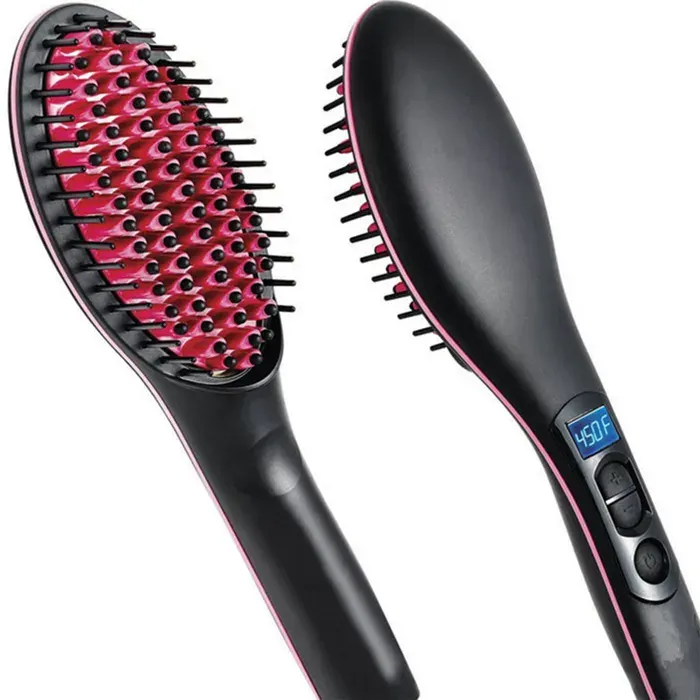 Brosse lissante pour cheveux 45w avec affichage de la température led lisseur - TepidBee - cheveux peigne à lisser les cheveux fer