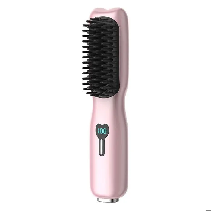 Brosse lissante pour cheveux sans fil 2000mah - TepidBee - 10 niveaux réglage 21x45x4cm usb conception anti-brûlure pour LISSEUR
