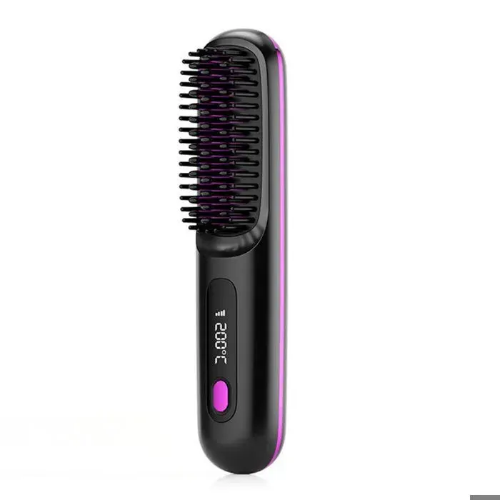 Brosse lissante sans fil - Rechargeable - Affichage LCD - Chauffage céramique MCH - 3 températures réglables - Io BROSSE SOUFFLANTE