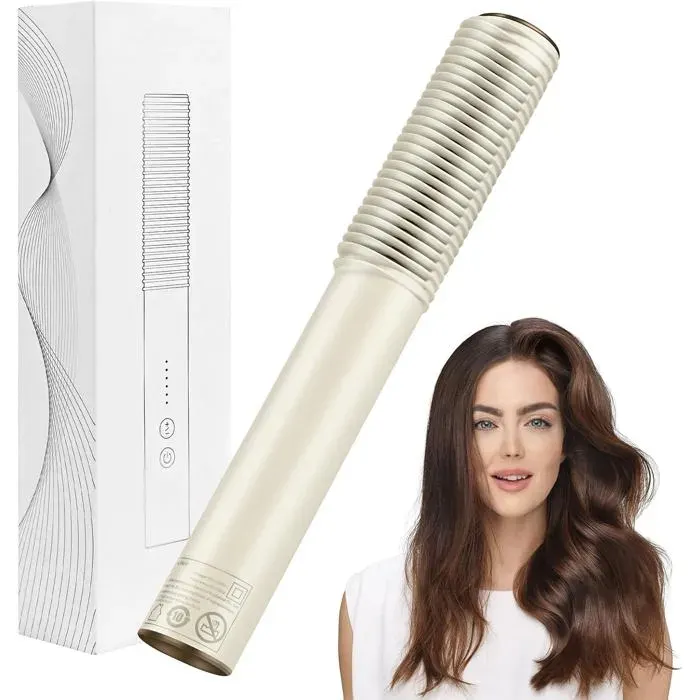 Brosse Lisseur et Boucler Cheveux Ionique Banaone 2 en 1 Professionnels Hair Straightener Brush avec Protection Anti-Brulure 25s
