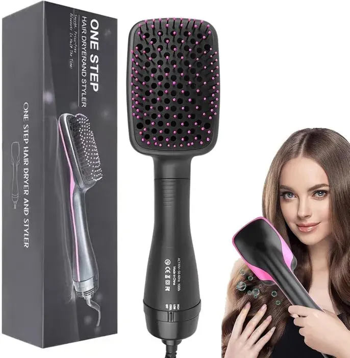 Brosse pour sèche-cheveux 3 en 1 sèche-cheveux à ions négatifs brosse à air chaud outil de coiffure