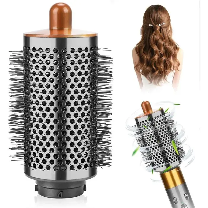 Brosse ronde volume pour cheveux - VETOBIOL - Compatible Dyson Airwrap HS01 HS05 HS08 - Grande taille 14 cm
