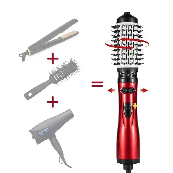 Brosse séchoir rotative 3 en 1 - 1200 W - Brosse à boucler - Multistyler - Brosse à air chaud - Séchoir et volumisateur en u SANPIE