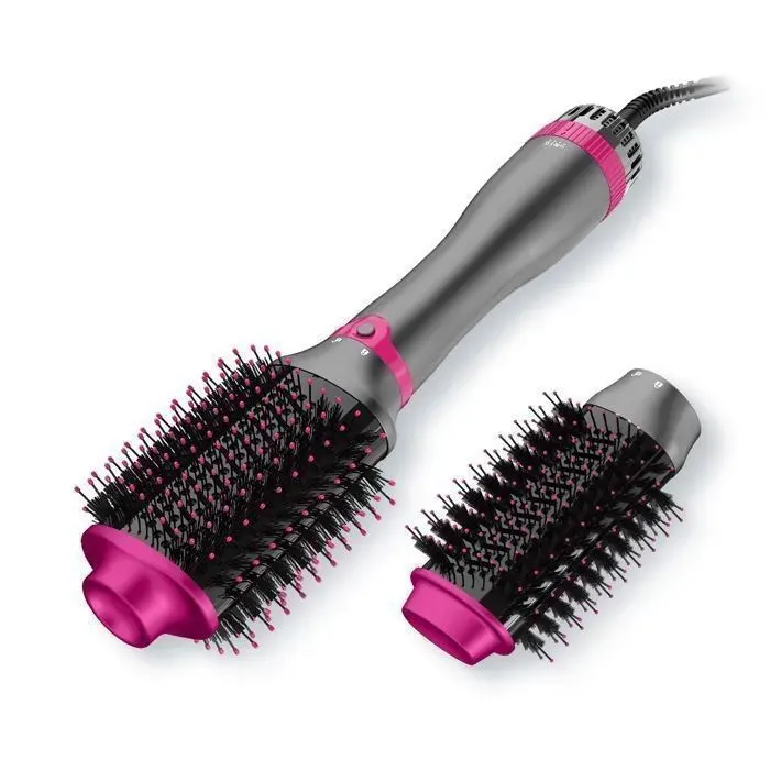 Brosse Soufflante 2 en 1-1200W Brosse à Air Chaud pour Sécher/Lisser/Coiffer/Volume-3 Vitesse-3 Température-72/55 mm Brosse
