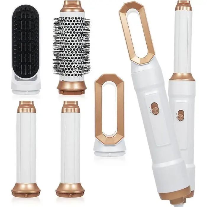 Brosse Soufflante 5 en 1 - 1000W - 3 Températures - Brosse à air chaud pour Friser Lisser et Coiffer Les Cheveux
