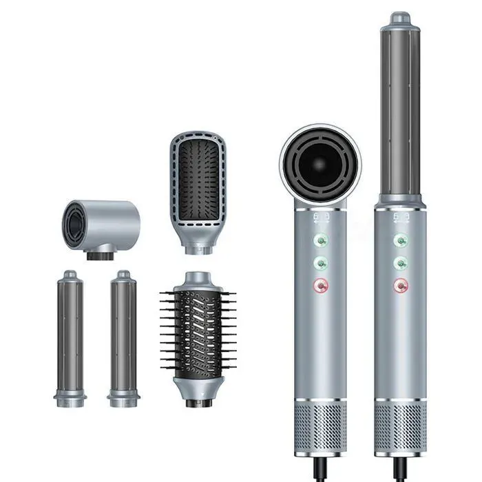 Brosse Soufflante 5 en 1 - ACELIFE - 1300W - 3 Températures - Brosse à air chaud pour Friser Lisser et Coiffer Les Cheveux
