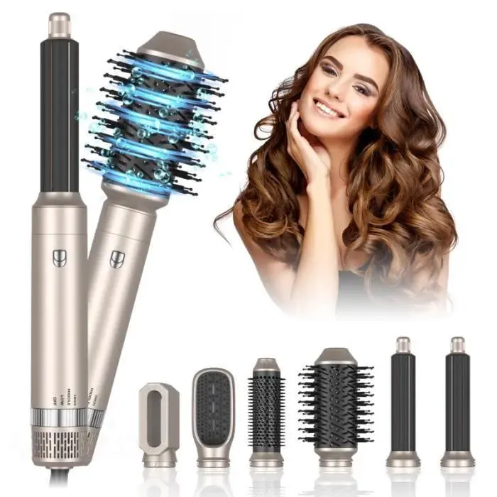 Brosse Soufflante 6 en 1 - Air Styler - 1000W - 3 Températures - Boucleurs Auto-Wrap - Mixte BROSSE SOUFFLANTE