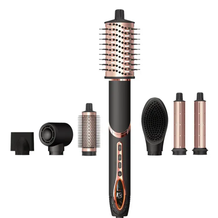 Brosse Soufflante 7-en-1 1400W - Ions Négatifs & Boucles Automatiques Pour Tous Styles multicolore BROSSE SOUFFLANTE — coloris Noir