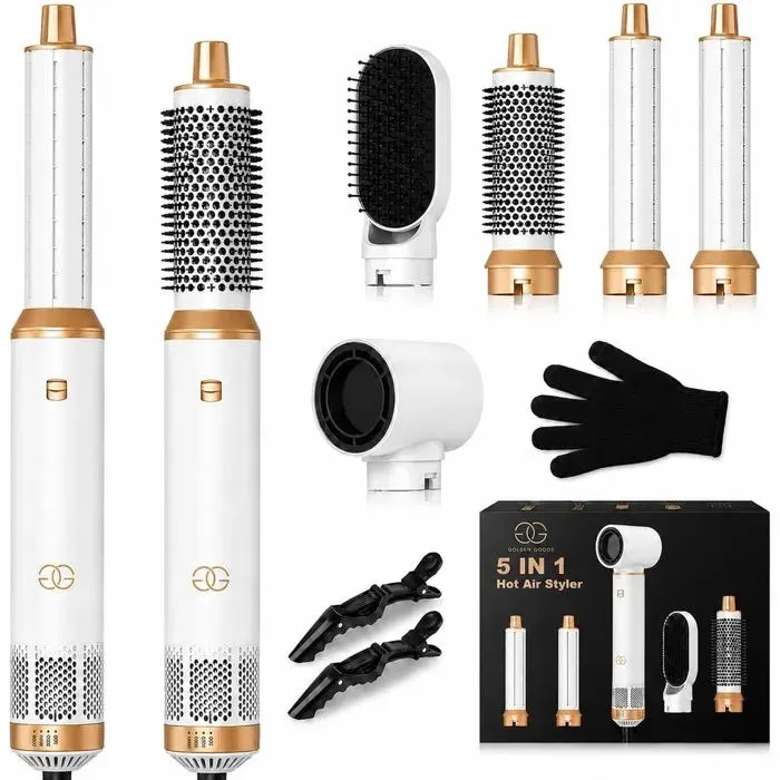 Brosse Soufflante avec 5 accessoiresMultistyler Sèche-cheveuxAirstyler 5-en-1pour sécherBrosse Coiffante ChauffantePour Lisser
