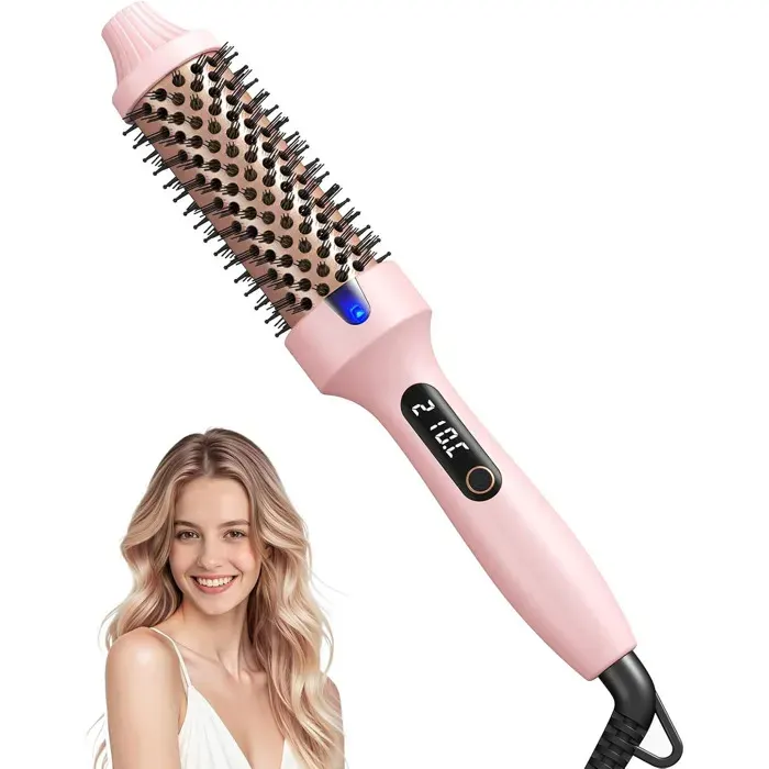 Brosse Soufflante-Brosse Chauffante-38mm65W3 Fonctions LissageBoucles SouplesVolume-6 Réglages TempératureChauffage Rapide