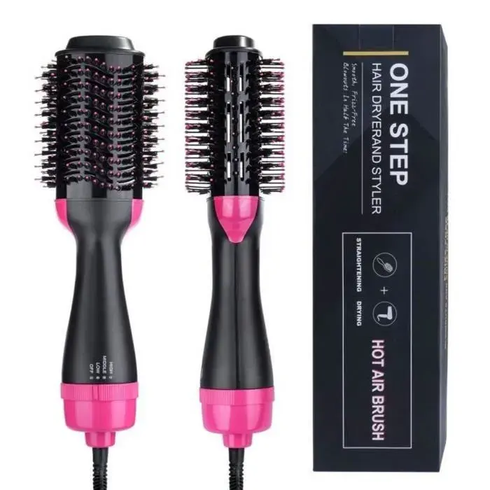 BROSSE SOUFFLANTE Brosse Lissante Chauffante Ionique sèche-cheveux en une étape 3 en 1 pour salon Ion négatif Lisseur à cheveux et