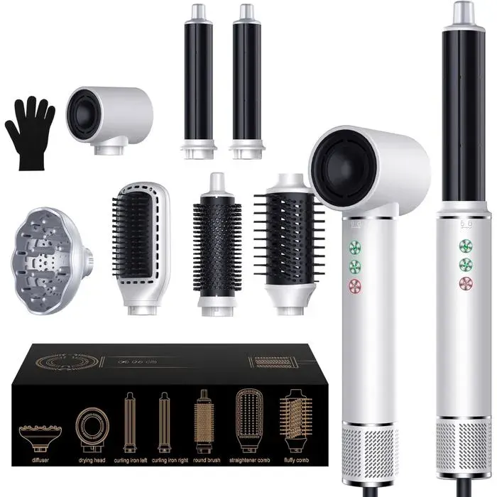 Brosse Soufflante - ETHNICS ORIGINS - Air Styler 7 en 1 - 1200 Watt - Soins Ioniques - Ultra-rapide