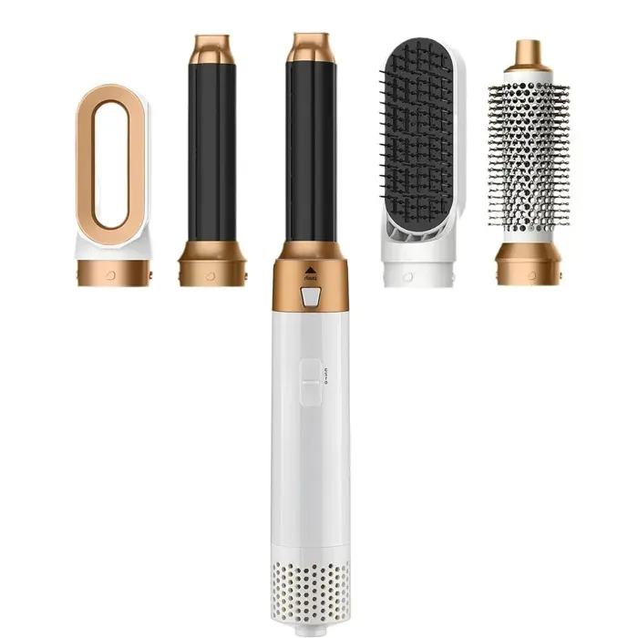 Brosse soufflante - FAMICAM - cheveux 5 en 1 séchage lissage bouclage brush séchoir air chaud 1000w rapide brillance professionnel