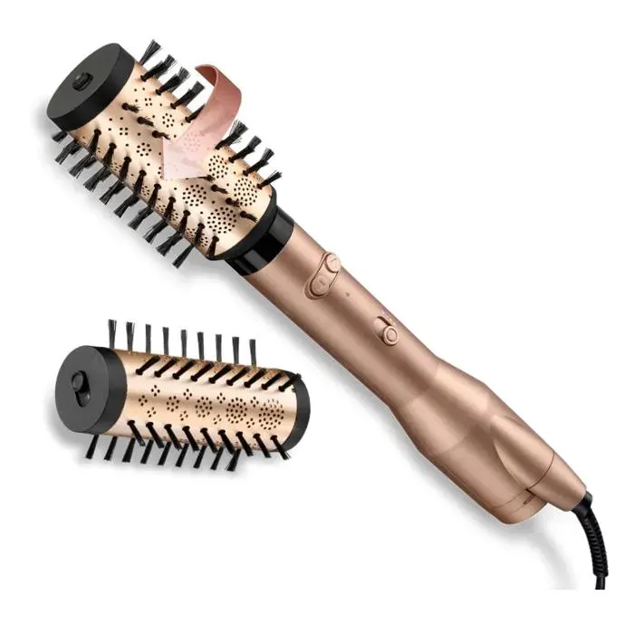 Brosse soufflante rotative Dual - Technologie ionique anti-frisottis Brosse de 50 mm et 40 mm 2 sens de rotation Noir