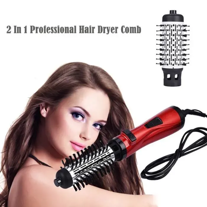 Brosse soufflante rotative - MOONMINI - 1000W - 2 têtes - Air chaud/froid - 2 vitesses