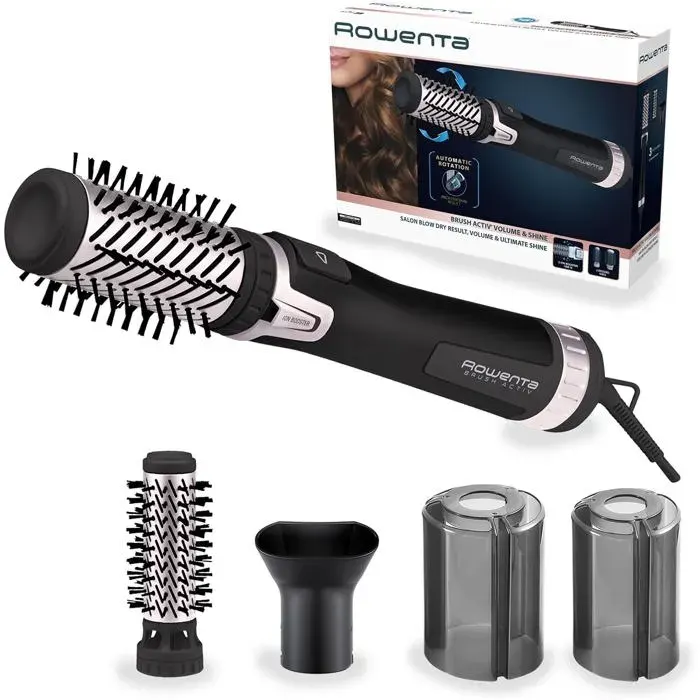 Brosse Soufflante Rotative - ROWENTA - ActivVolume Shine - 1000 W - 2 Brosses - Volume et Brillance