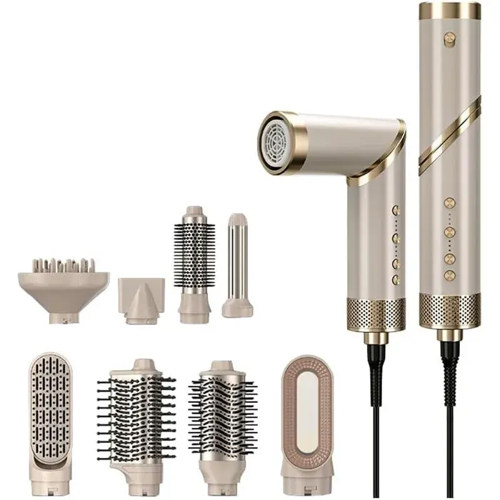 Brosse soufflante - TepidBee - 9 en 1 1600w 110000 tr/mim air styler brosse soufflante set avec sèche cheveux pour cheveux sécher