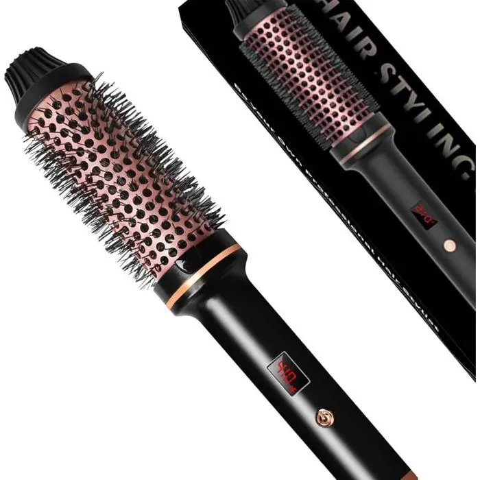 Brosse thermique brosse friser chaude brosse friser ronde chauffante avec double tension pour un look brushing FER A FRISER