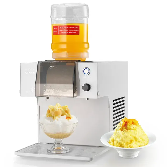 Broyeur à Glace Pilée 40 kg/24 h-VEVOR-Machine à Glace Râpée Flocon de Neige-Réservoir de 18 L-Pré-refroidissement Rapide