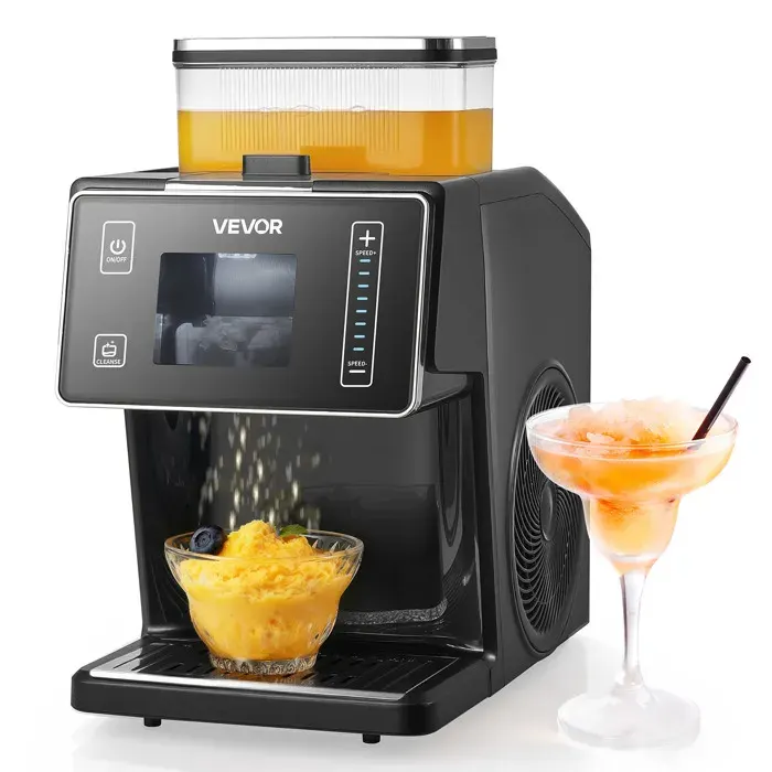 Broyeur à glace pilée - VEVOR - ZB-2002M - 20 kg/24 h - Réservoir 08 L - 170 W — coloris Noir