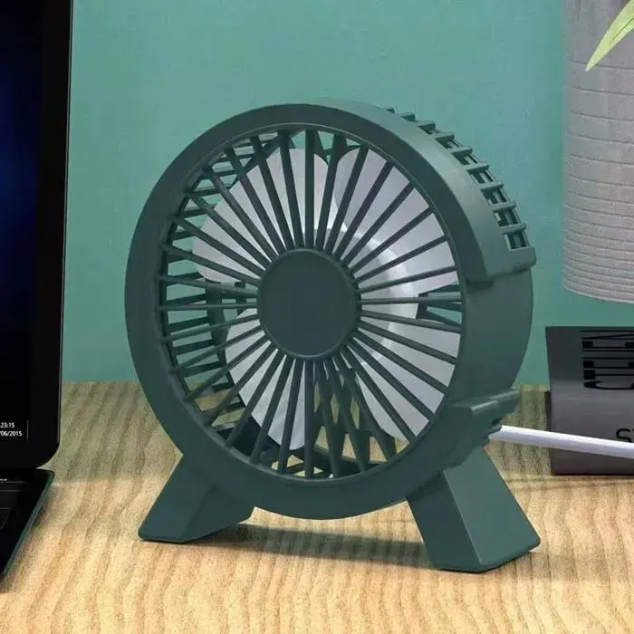Bureau Bureau Petit Ventilateur Ultra-Silencieux Bureau dendurance Petit tudiant dortoir lit Ventilateur Vert
