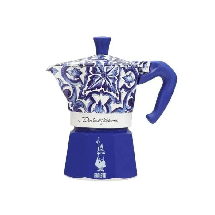 Cafetera Moka Eléctrica Bialetti 0005345 0 13L Azul/Blanco Aluminio 3 Tazas