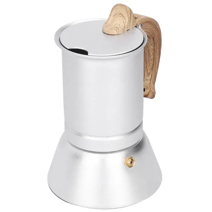 Cafetière 150ml Pot à Moka Cafetière en Acier Inoxydable Usage de Cuisinière à Induction de Maison