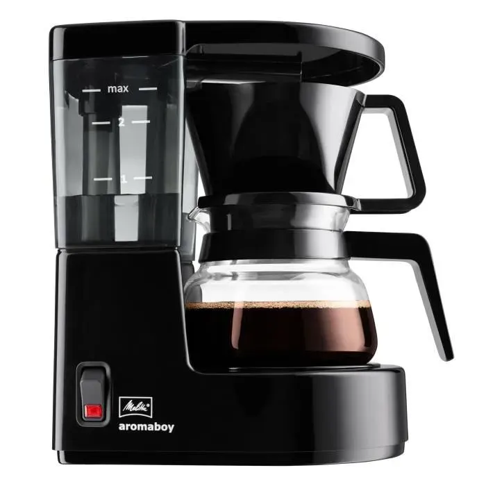Cafetière à filtre MELITTA Aromaboy 1015-02 Noir - 2 tasses - 500W - Verseuse en verre